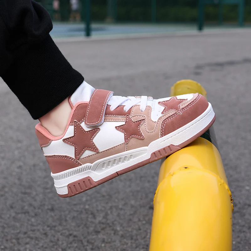 Description Picture 5 of itemChildrens Sneakers Casual 2024 Fashion Breathable Sports Shoes Waterproof Flat Walking Shoes Luxury Design Kids Skate Shoes