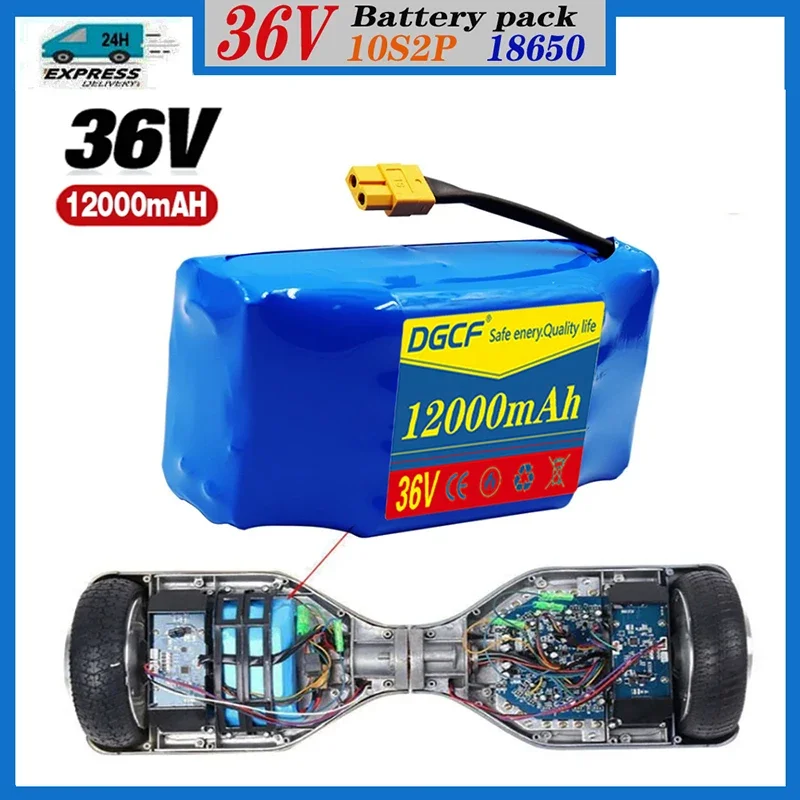 

New Electric Scooter Battery Original 36V 7000mAh 10s2P 7Ah Self Balancing HoverBoard Unicycle Lithium Ion Rechargeable Battery