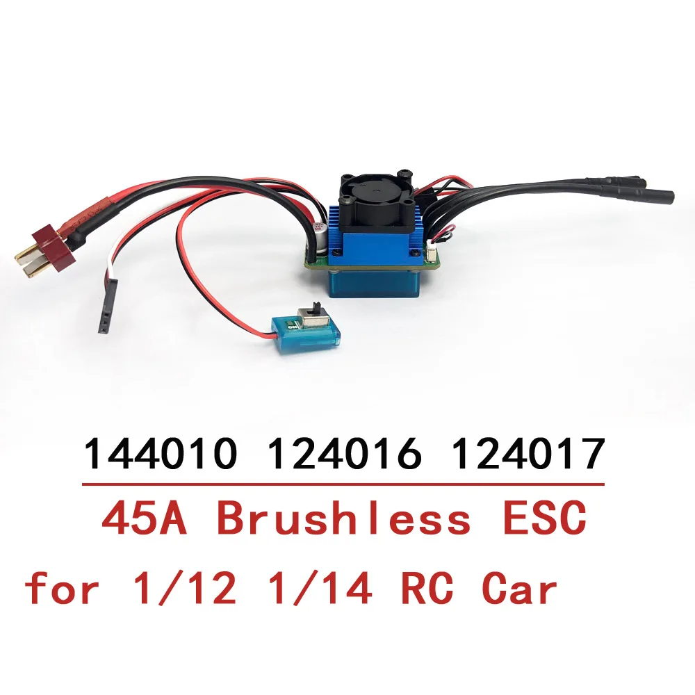 Upgrade RC ESC Motor WLtoys 144010 124016 124017 45A Brushless ESC