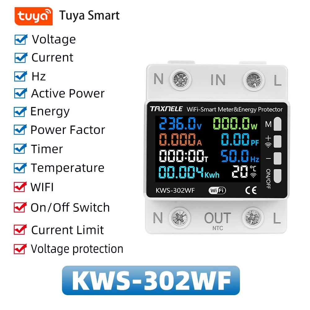 Smart WiFi Energy Meter with Voltage Protection and Temperature Monitoring