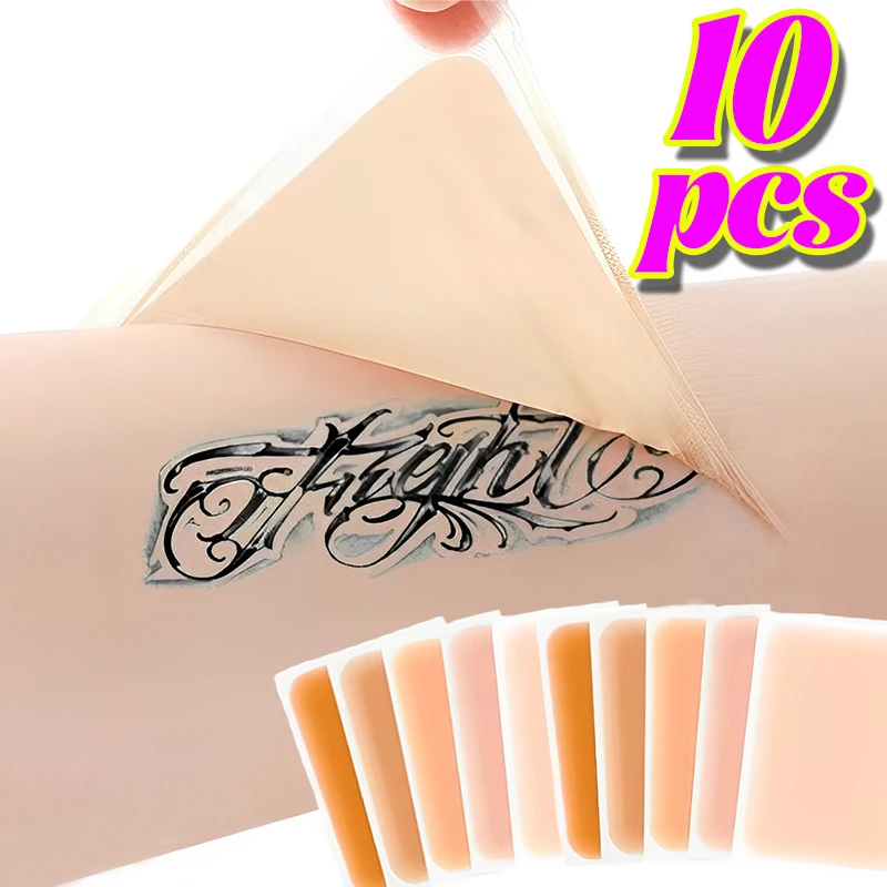 Waterproof Tattoo Sticker Ultra Thin Invisible Cover Flaw Birthmark Scar Temporary Concealing Tape Cover for Any Skin 5/10Pcs
