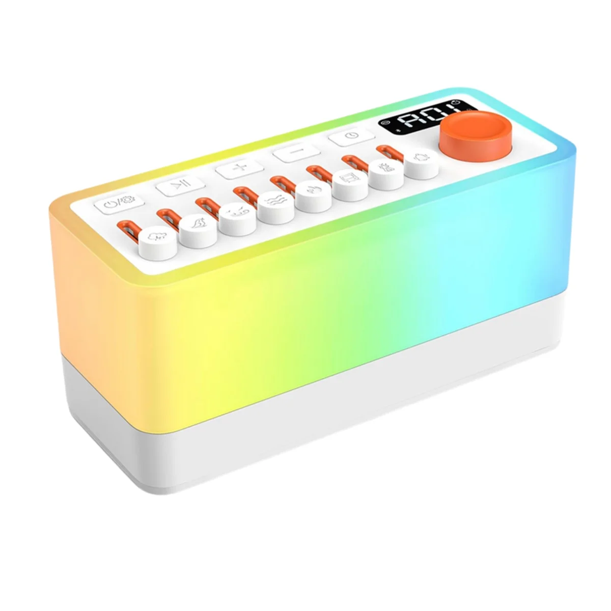 BOFO White Noise Sleep Sound Machine with 8 Nature Sounds, Portable Bluetooth Speaker, 12 Colors Night Lights