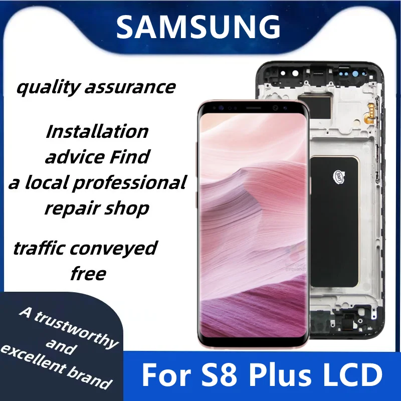

100% Tested 6.2"; For Samsung Galaxy S8 plus LCD Display Touch panel Digitizer G950 G950F G955fd G955F G955 Lcd Screen With Fram