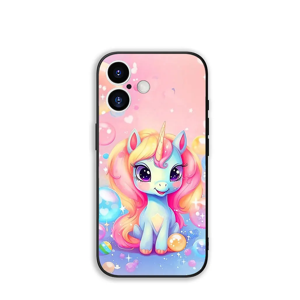 Unicorn Lovely Poster Phone Case with Wallpaper Design