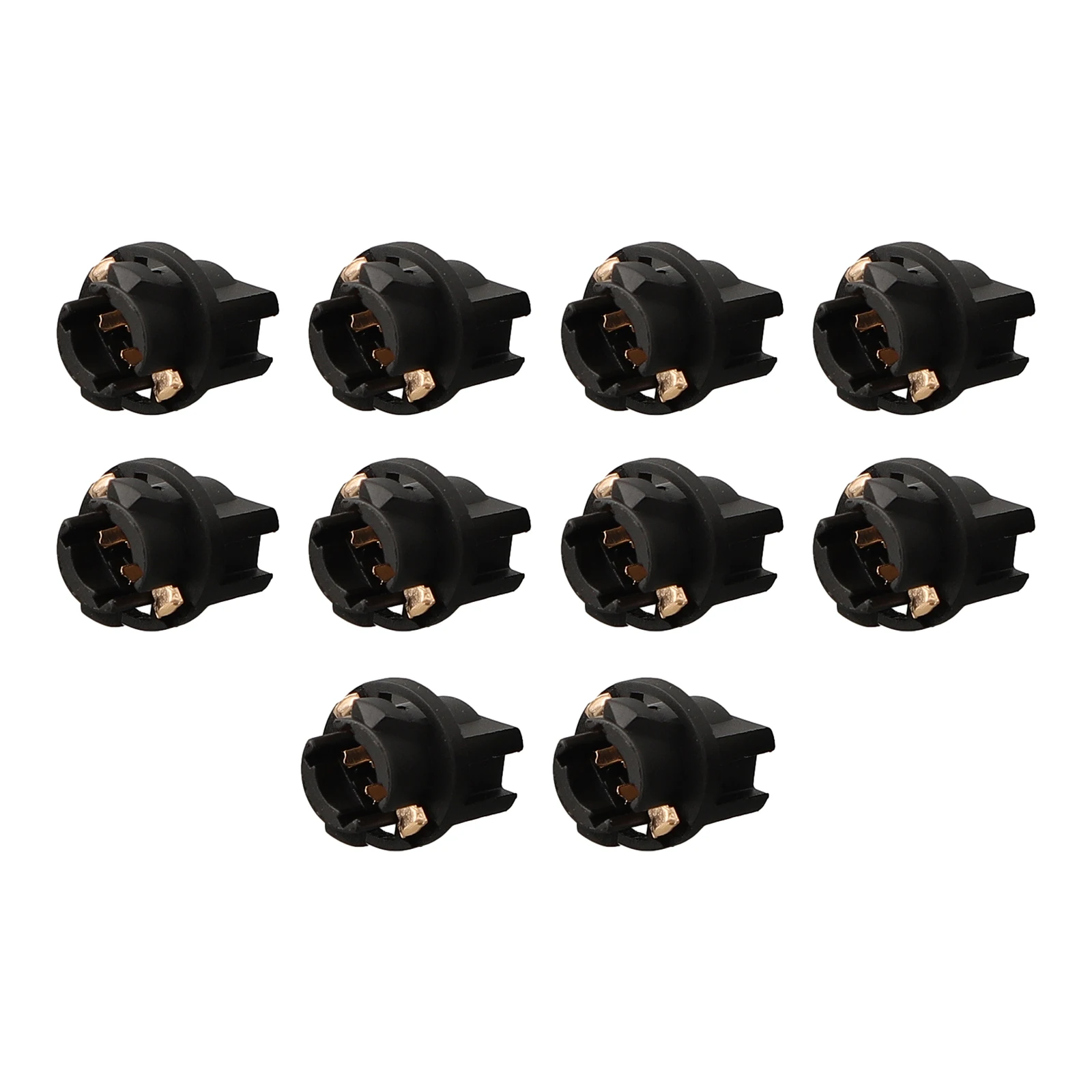 10pc T5 Lock Socket Car Dashboard Instrument Panel Cluster Dash Light Holder Best For T5 Wedge Bulbs 17 18 27 37 58 70 73 74 79