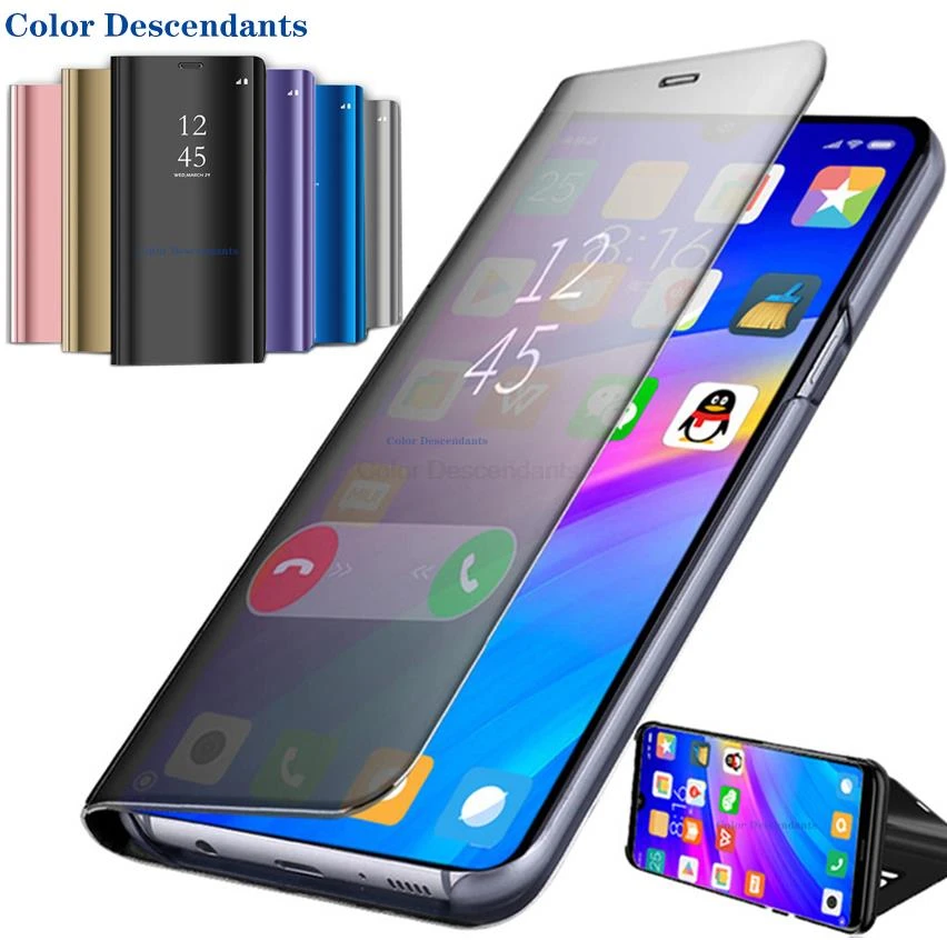 Smart Mirror Flip Phone Case For Huawei P Smart 2019 Cover For Huawei PSmart Plus 2019 Clear View Case On Hauwei P Smart Z Coque