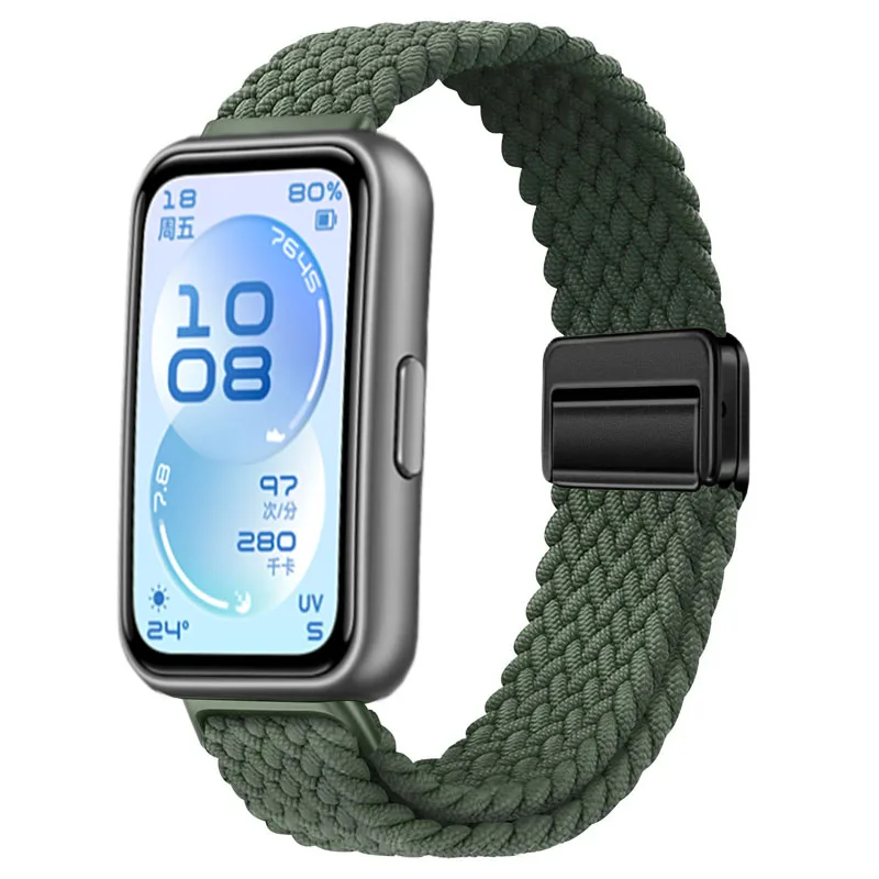Braided Nylon Loop Strap with Magnetic Buckle - Comfortable Wristband