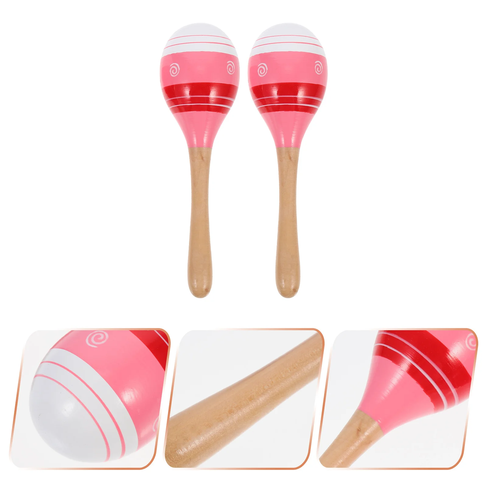 

1 Pair Maracas Professional Wooden Rumba Shakers Hand Percussion Musical Instrument