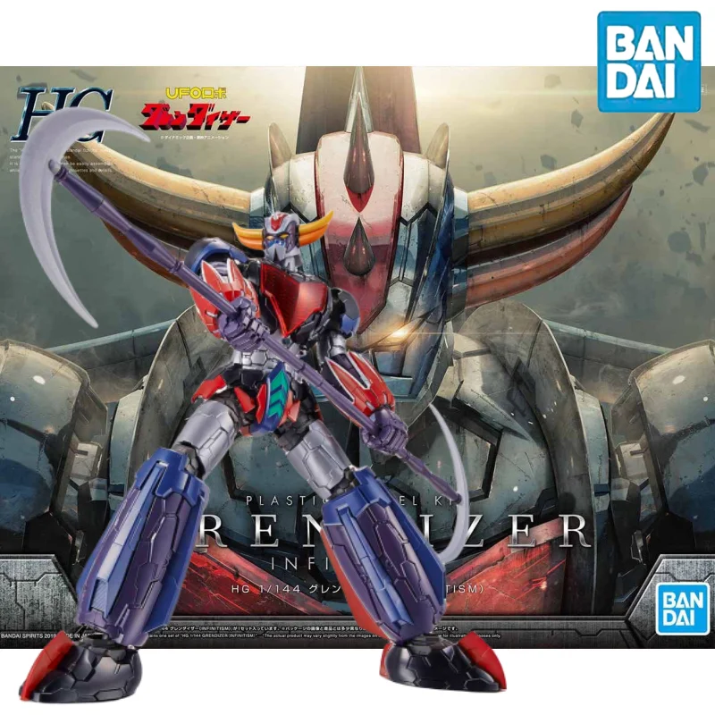 

In Stock Bandai Original Mazinger Z Infinty Action Figure Hg Grendizer Blackin Model Kit Anime Color Separation Assembly