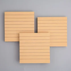 Sticky Notes and Stationery Stickers for Office and School - 80 Sheets (Khaki lined)