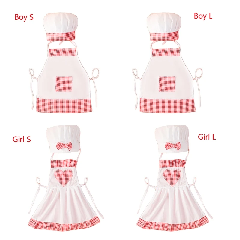 

2pcs Photography Props Suit for Baby Newborn Infant Hat & Chef Apron Photo Costume Newborns Cosplay Party Photo Outfit