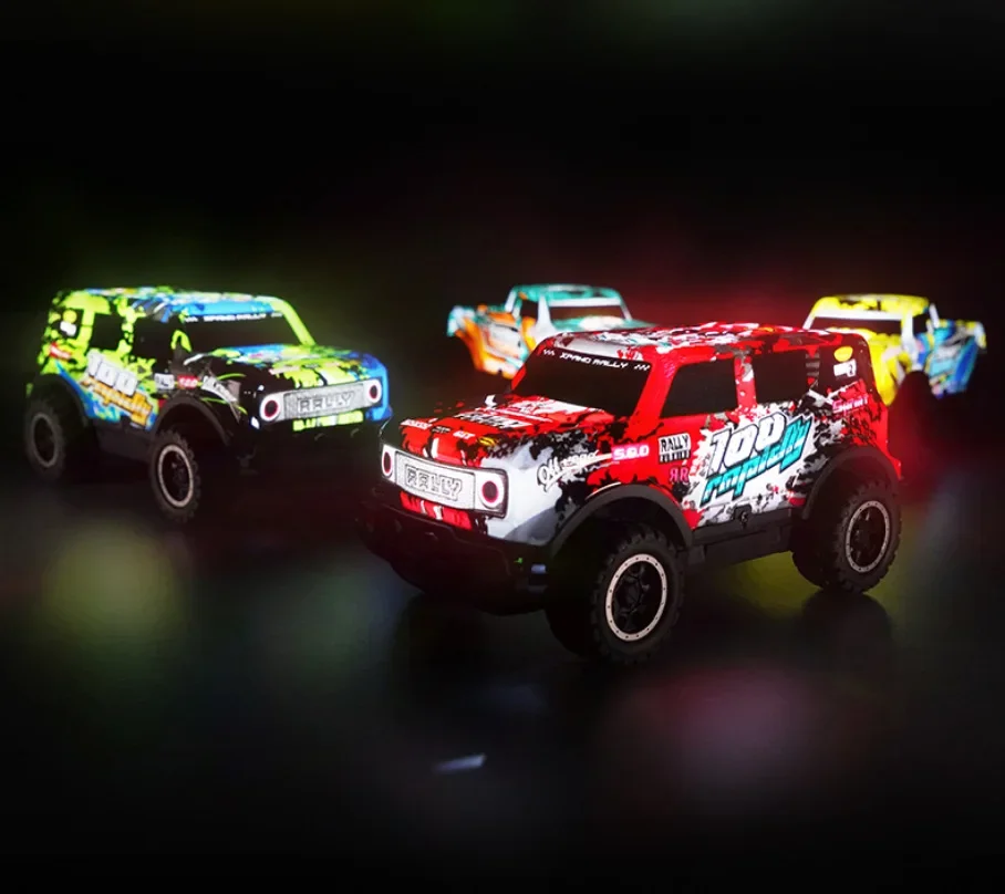 RC Car 1/24 Climbing Luminous Car 27MHZ Radio Remote Control Car Machine Model 4WD Drift Racing Buggy Toys Boy Christmas Gift