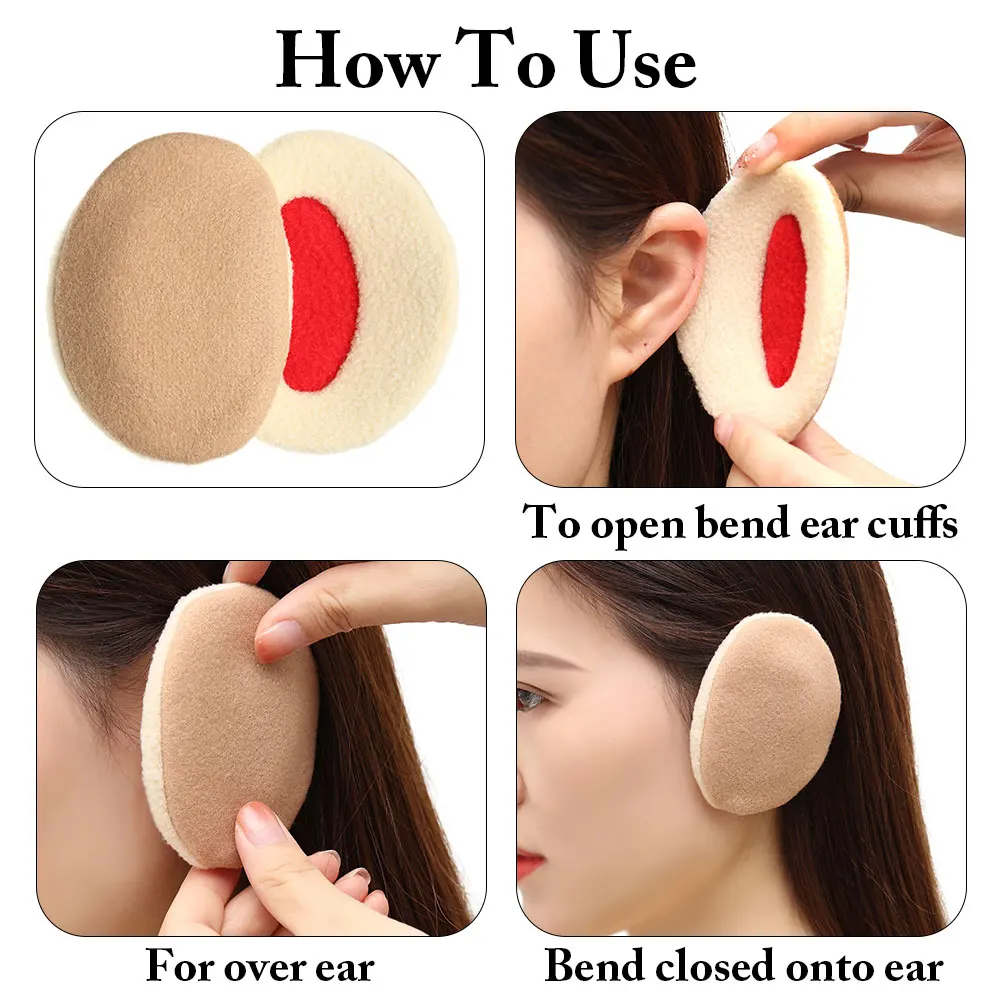 Ear Muffs 1Pair Outdoor Fleece Windproof