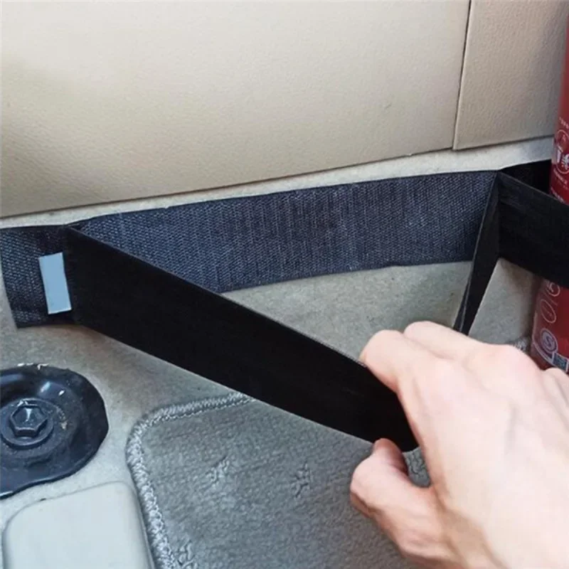 Car Trunk Organizer Storage Bag Elastic Fixing Belt Tapes Fire Extinguisher Fixing Belt Auto Interior Accessories 40-80CM