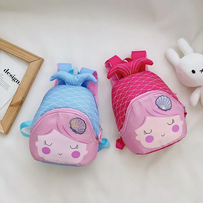 Cartoon Child Backpack Girl Princess Bags Mermaid Kindergarten Cute Toy Bags Baby Backpack Outdoor Early Education Backpack 6
