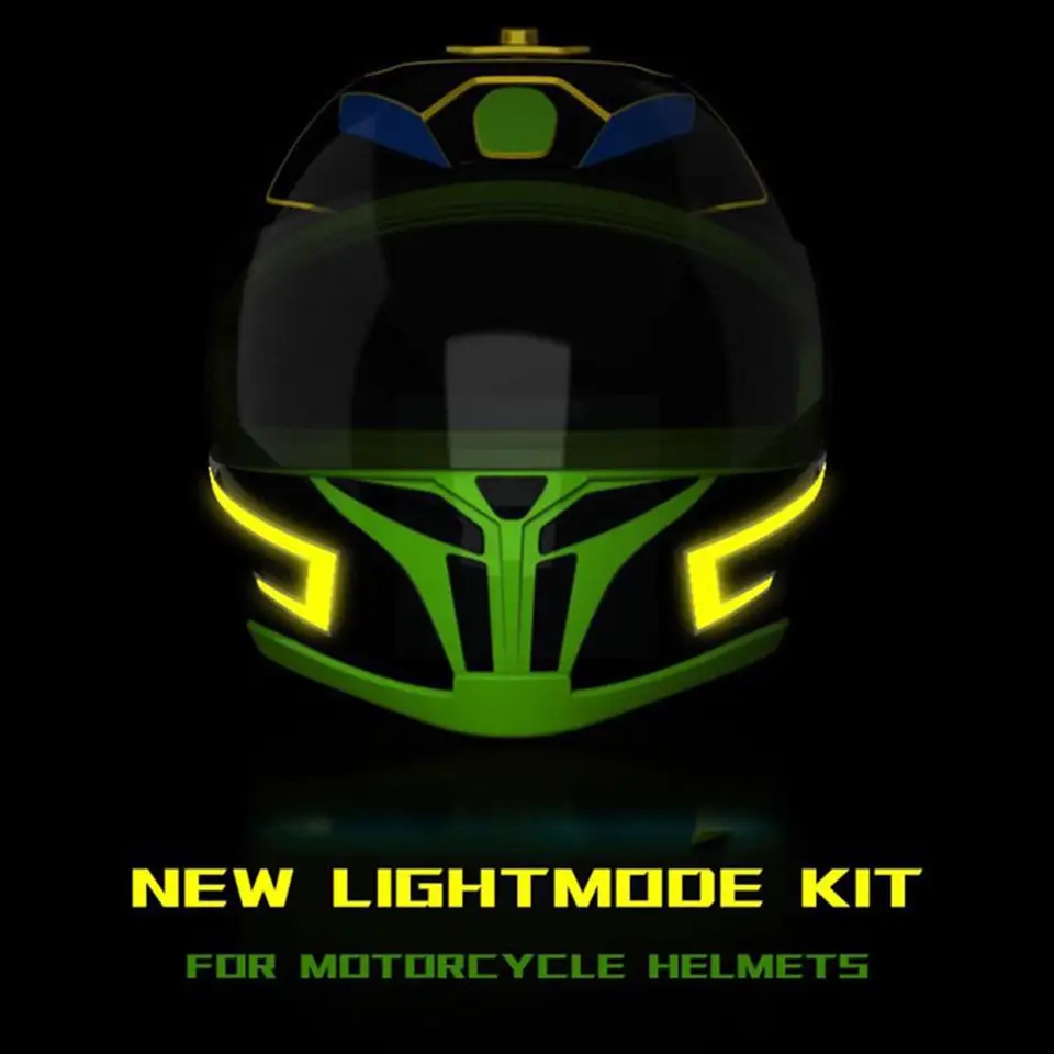 Luz LED para casco de motocicleta, señal nocturna, raya