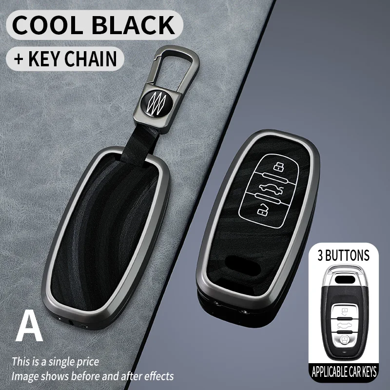 Luxury Car Key Case Cover and Keychain Set - Premium Auto Accessory Holder Shell