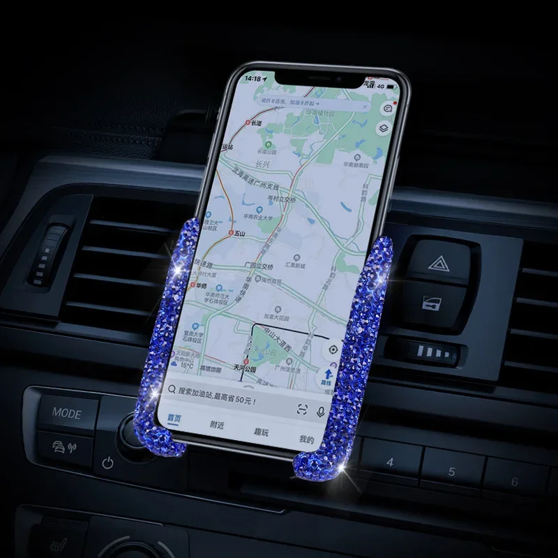 Elegant Crystal Diamond Car Phone Holder with 360° Rotation for a Secure and Stylish Upgrade