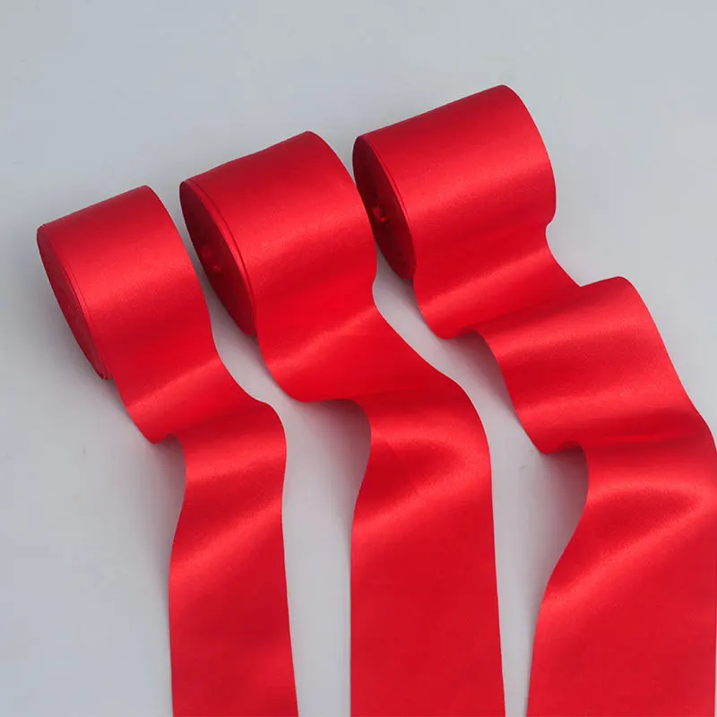 Nastri in Raso Rosso 4-5-6-8-10-15cm, 20 Metri/Rotolo, per Decorazioni Matrimonio, Fidanzamento, Compleanno, Fai-da-Te e Artigianato - immagine 4