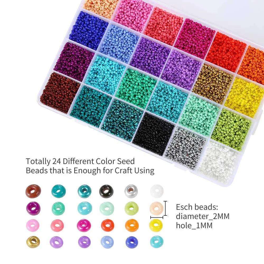 

2 3 4mm Czech Glass Seed Bead Kit Colorful Miyuki Seedbeads Tool Set Loose Spacer Beads for Jewelry Making DIY Bracelet Necklace