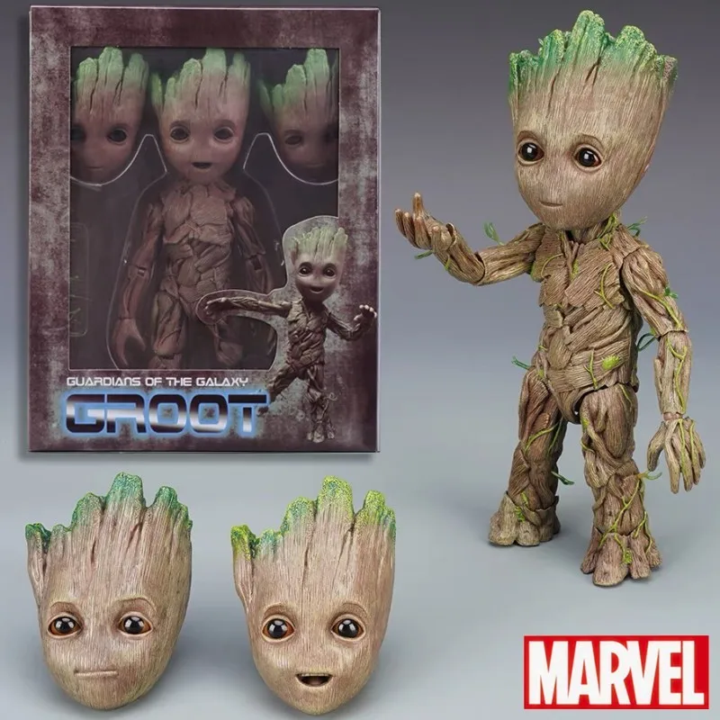 

The Avengers Disney Groot Little Tree Man Anime Movie Character Modeling Figure Movable Joint Cute Model Children Holiday Gifts