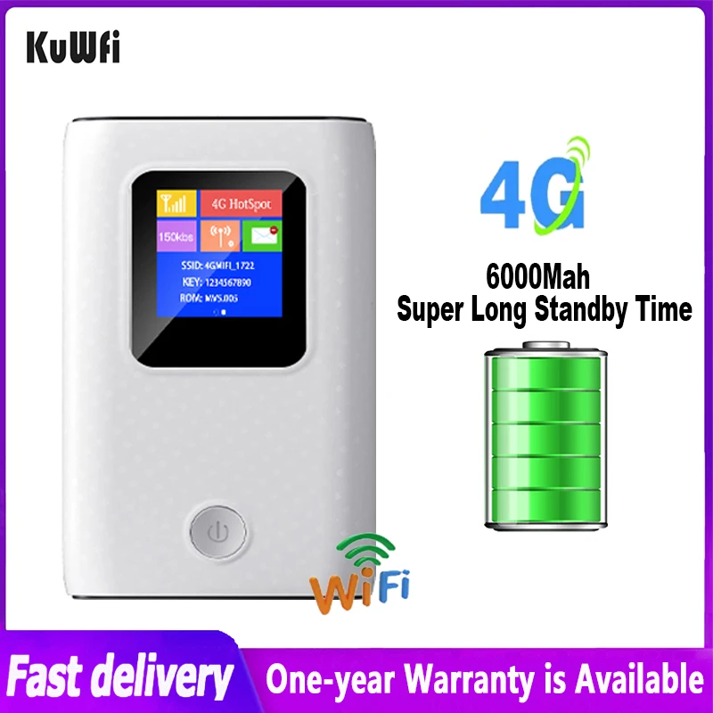 Kuwfi Mini 4G Router 150Mbps Router Wireless Esterno Portatile Wifi Hotspot Pocket Modem Sbloccato Mobile Con Slot Per Sim Card