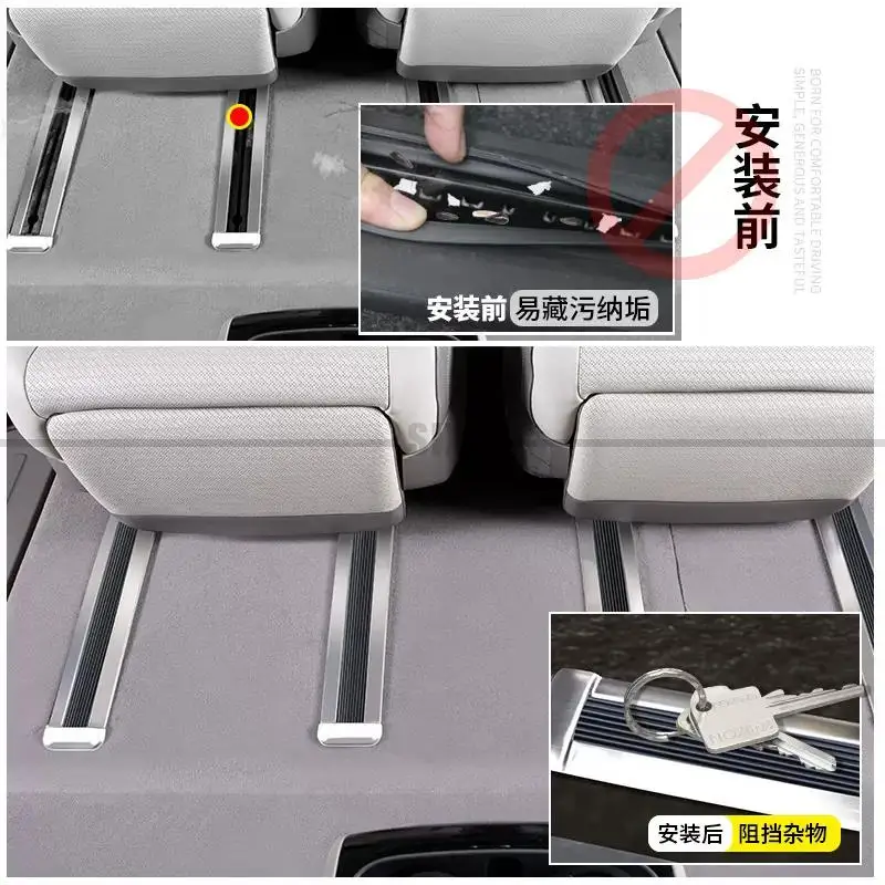 For Kia Carnival Sedona KA4 2021 2022 2023 middle row seat track sealing strip rubber seal car sealing strip seat track