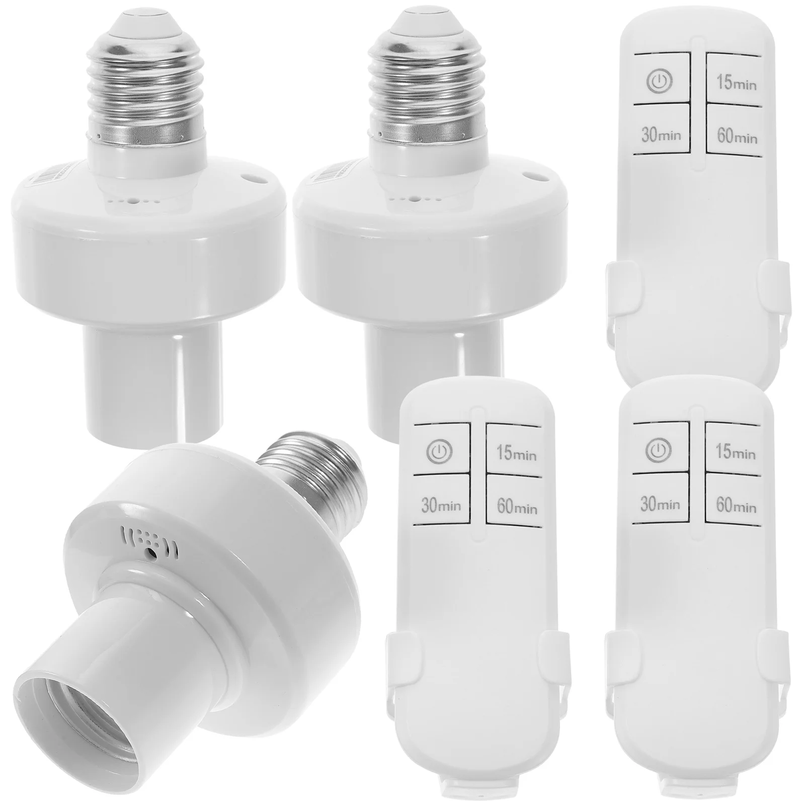 

3 Pcs Remote Control Light Head Controller Wireless Lamp Lights Bulb Base Abs Kit Socket E27