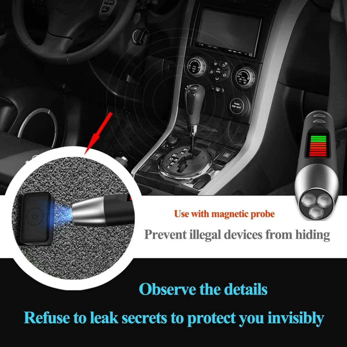 Mini Bug Magnetic/Wifi Wireless Pinhole Spy Camera DetectorGPS GSM Signal Finder Anti-Hidden Camera/GPS Tracker Position Detect