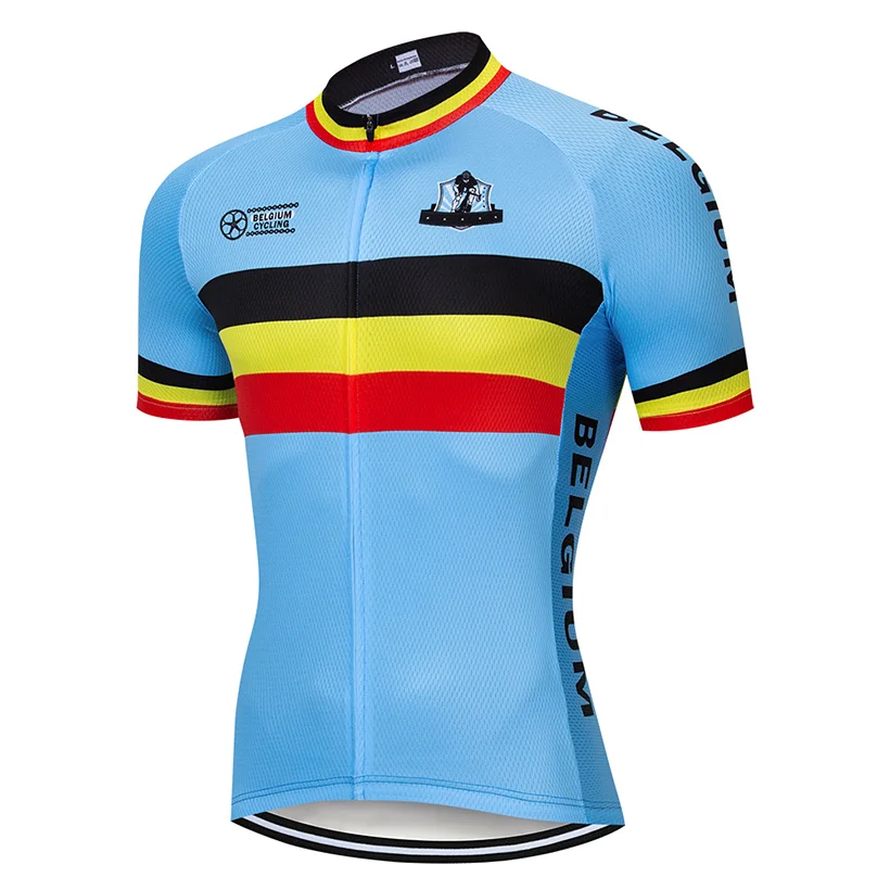 Team Belgium Cycling Pro Jerseys 20D Bib Set MTB Summer Bicycle Clothing Ropa Ciclismo Bike Wear Mens Short Maillot Culotte Suit