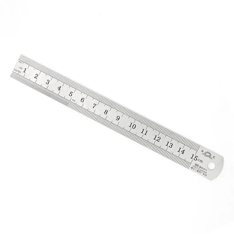 1pcs Straightedge Double Side Scale Metal Ruler High Quality Stainless Steel Woodworking Drawing Measuring Tools 0-15/25/30mm metal ruler