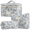 3pcs/set Storage Organizer Floral Quilted Makeup Bags Cotton Padded Cosmetic Bag Large Travel Toiletry Bag Women Zipper Wash Bag 2