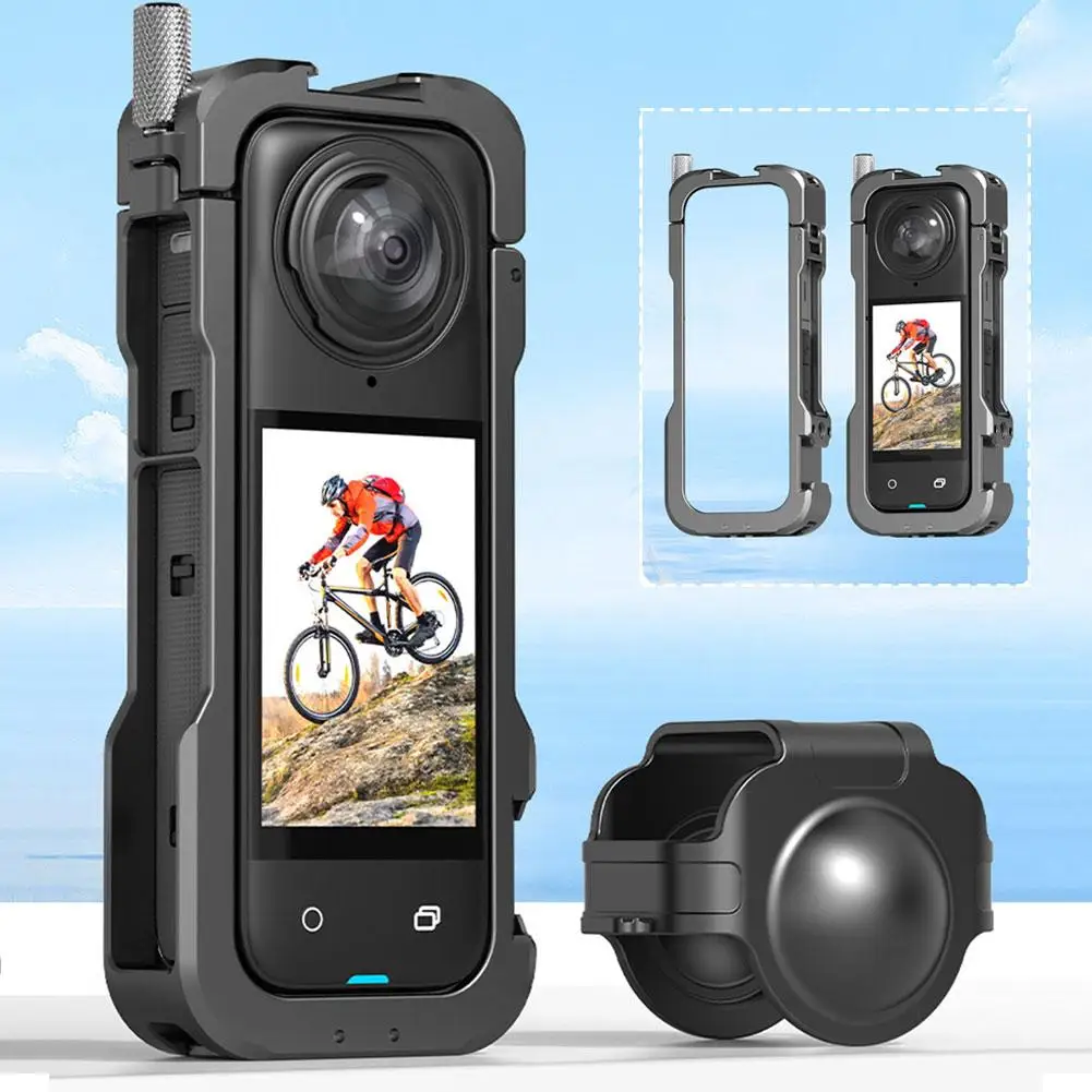 알루미늄 합금 확장 브래킷, 금속 프레임, 토끼 보호 케이지, Insta360 X4 용 프레임 액세서리