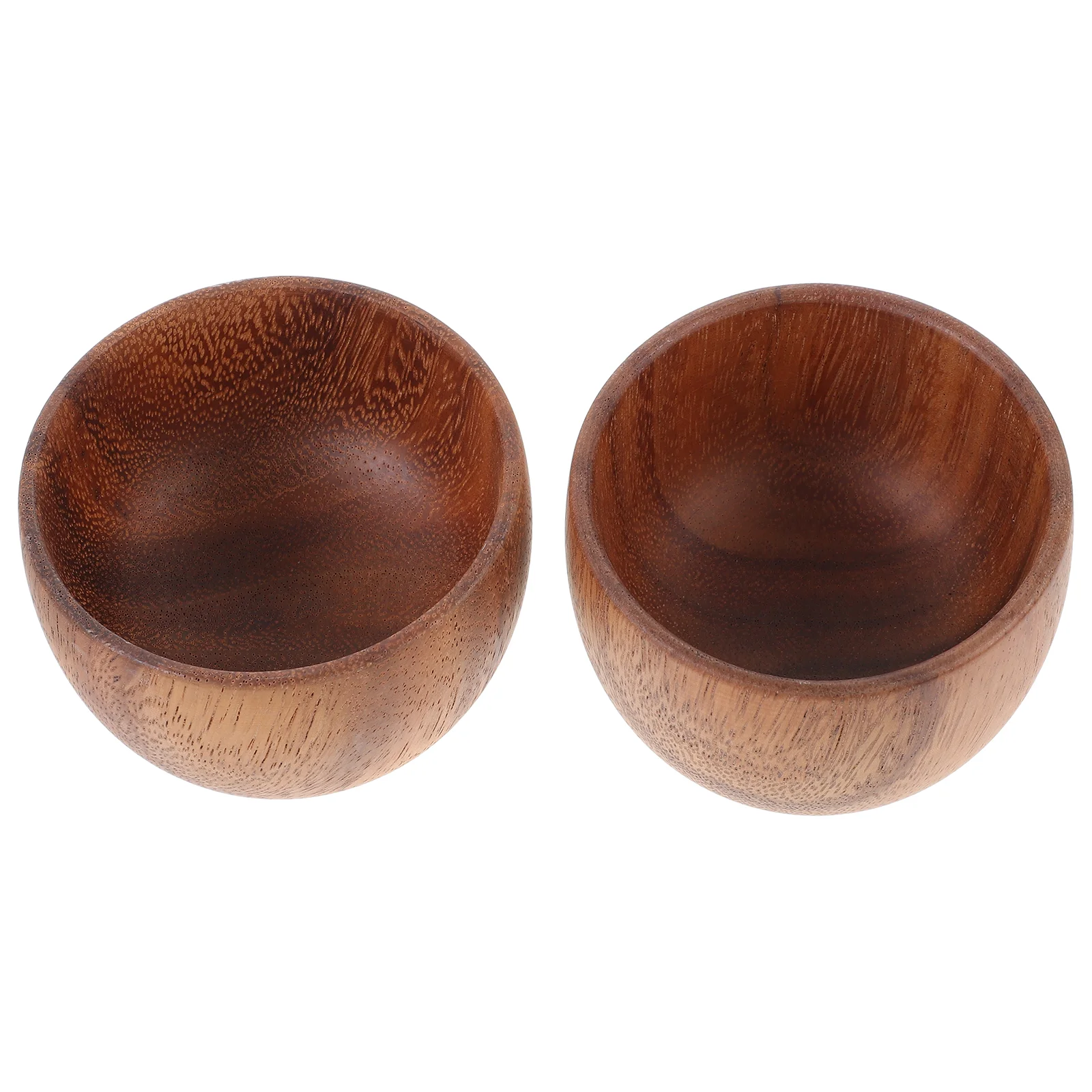 

2 Pcs Wood Salad Bowl Serving Wooden Fruit Bowls Tableware Large Small for Kitchen