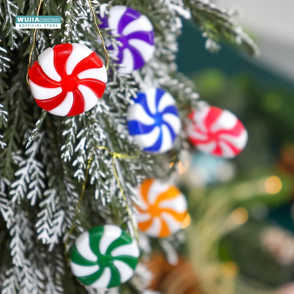 50 Décorations De Noël En Acrylique - Cannes De Bonbon à Suspendre Sur Le Sapin - Ornements Rouges Festifs
