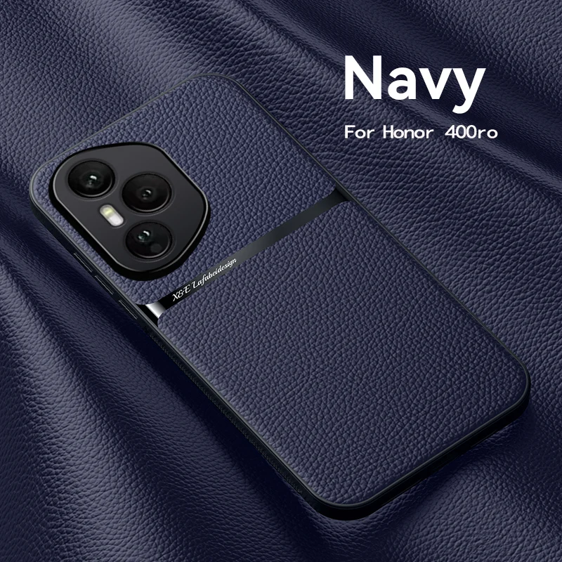 Luxury Leather Magnetic Phone Cover - Shockproof and Car Holder Compatible