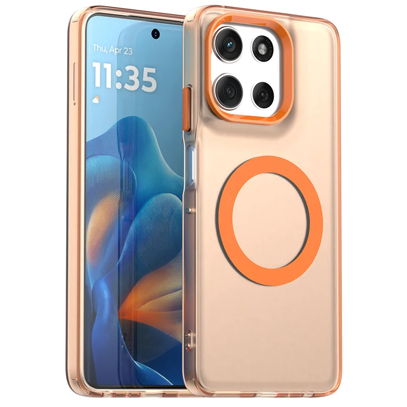 Magnetic Wireless Charging Case in Candy Colors with Transparent Shell