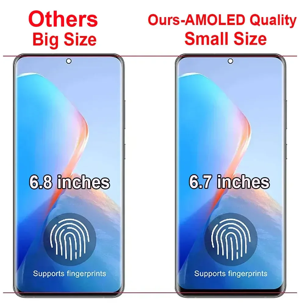 S20 Ultra Screen Replacement AMOLED LCD Display For Samsung S20 Ultra G998F SM-G988B/DS G9880 LCD Display Touch Panel With Frame