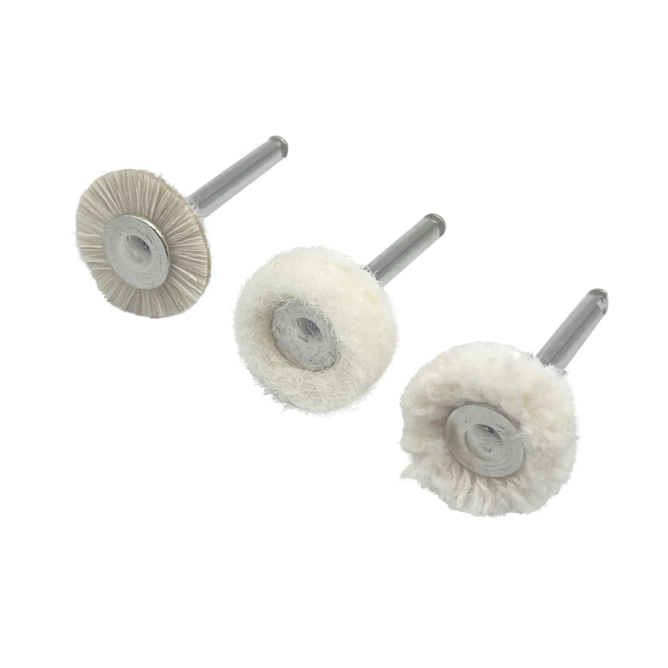 5pcs RA Shank Dental Polishing Brush Drill Wheel Materials Cotton Felt Goat Wool Alumina Tools Dia 10mm Handpiece Rotary Tools