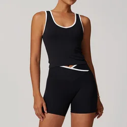 Women's 2-Piece Yoga Set - Nude Feel Workout & Fitness Outfit - M (Advanced Black Set 1)
