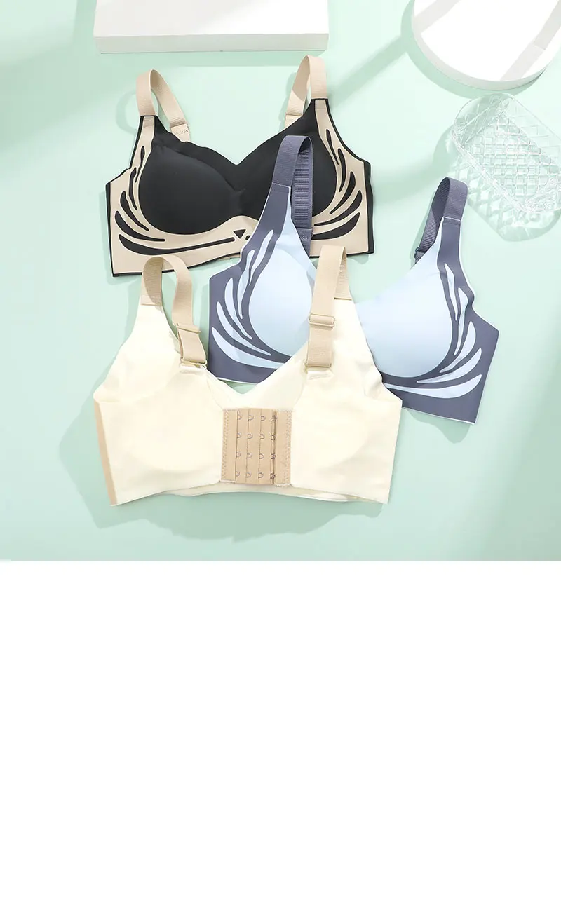 FINETOO Seamless Bras Plus Size Sports Push Up Bra Top Support Comfortable Underwear Brassiere Yoga Fitness Sleep Vest Bralette