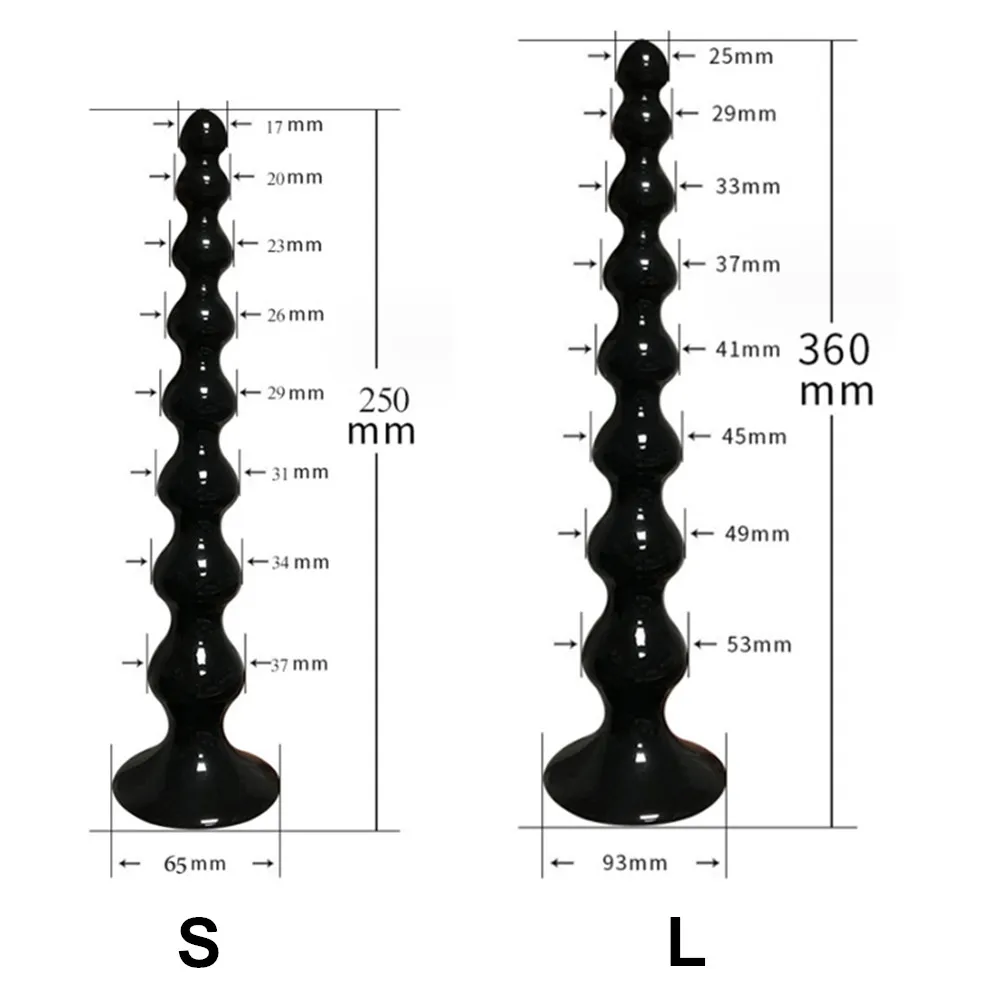 Anal Sex Toys 36CM Long Anal Plug Large Anal Beads Buttplug for Women Men Gay Anus Masturbator Vagina Expander