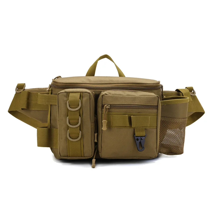 Lure Waist Bag Men's Large Capacity Outdoor Multi-Functional Camouflage Belt Bag Sports Backpack Shoulder Crossbody Fishing