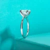 AnuJewel 3ct D Color Asscher Cut Moissanite Engagement Wedding Ring S925 Sterling Silver Rings For Women Jewelry Wholesale 5