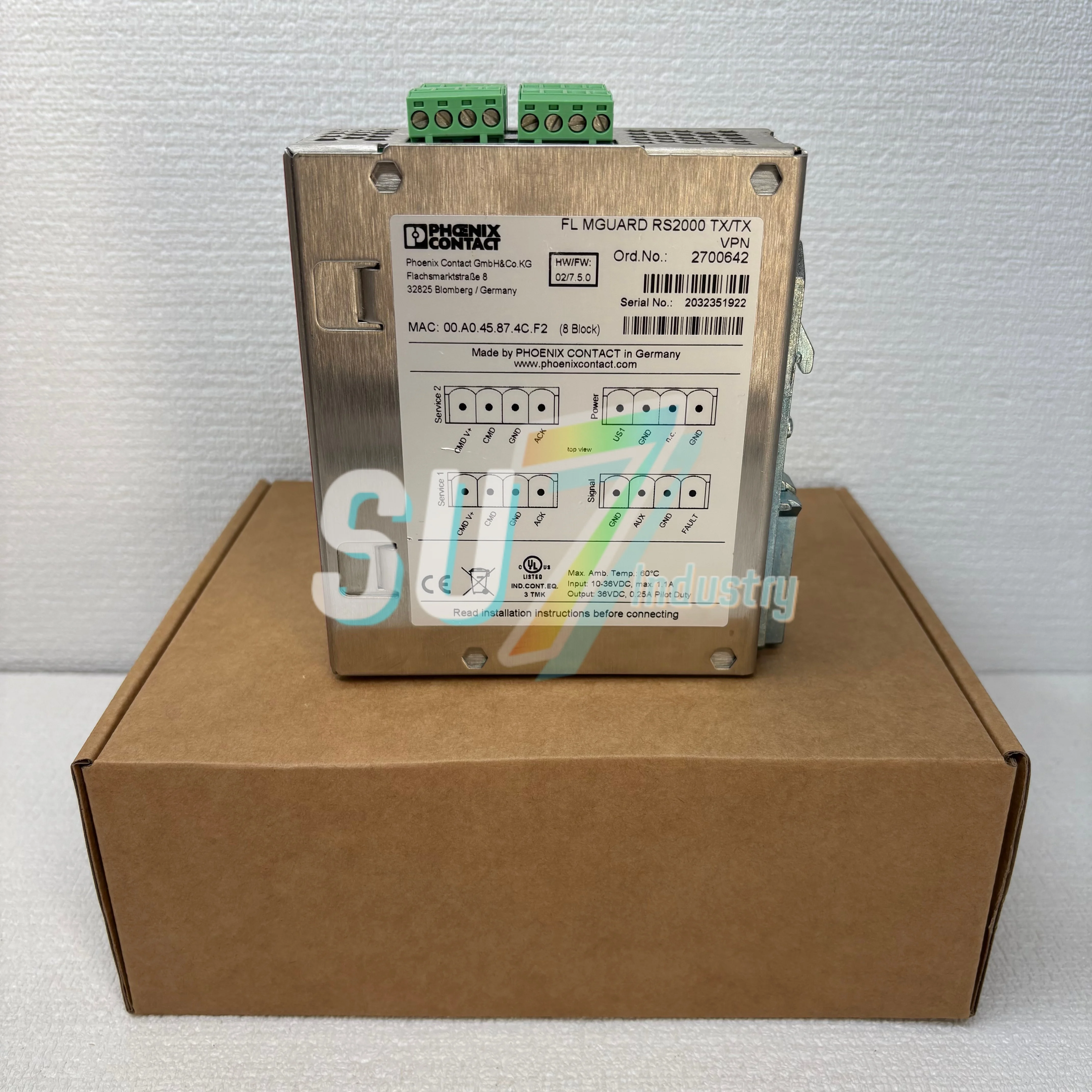 새로운 오리지널 2700642 FL MGUARD RS2000 TX/TX VPN 산업용 스위치