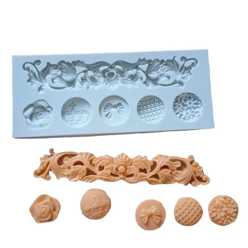 

European Silicone Cake Mold, Vintage Photo Frame, Font Sugar Craft,Chocolate,Baroque Cake Decoration Tool, Clay Chewing Gum Mold