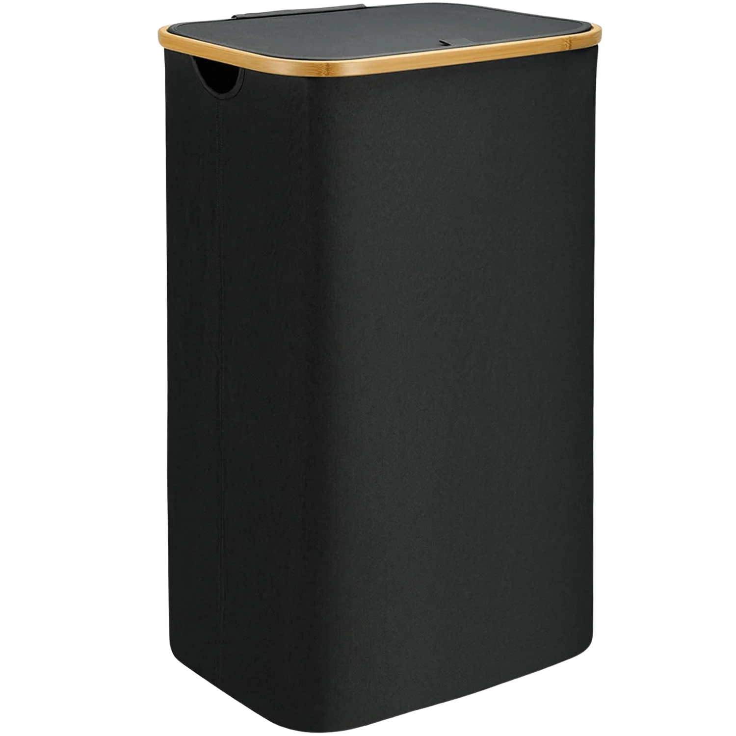 Bamboo Laundry Hamper with Lid & Stylish Handle-29 Gallons/110L-Bath, Bedroom, Dorm, Laundry Odor Control