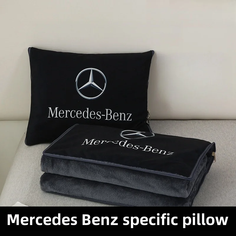 Mercedes Benz S/C/E-Class Car Pillow and Blanket Dual-use Four Season Blanket