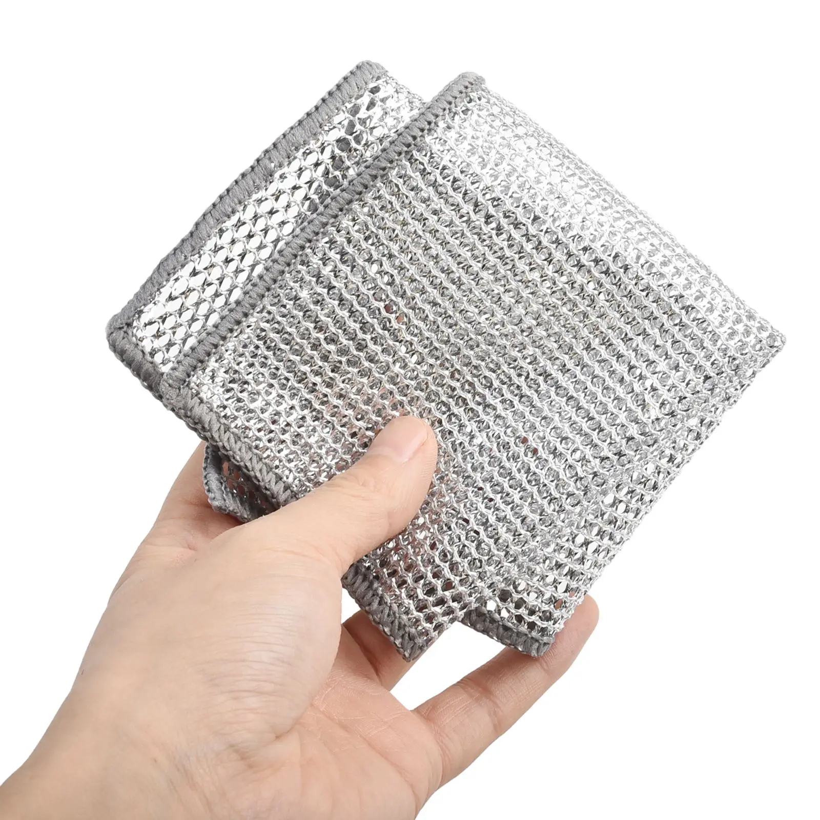 

Non-Scratch Wire Dishcloth Wire Dishwashing Rags For Wet And Dry Scrubs & Cleans For Dishes Sinks Counters Stove Tops
