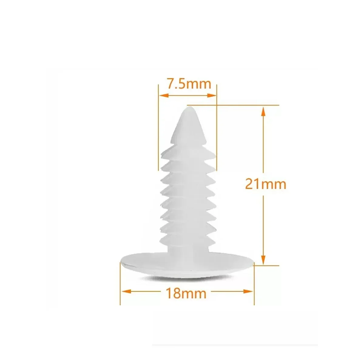 Black White Nylon Tree Shaped Automotive Rivets Automotive Push Type Plastic Snap Rivets
